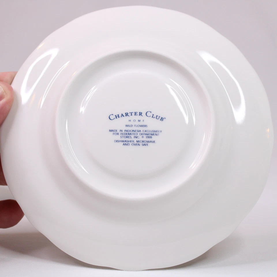 Винтажный Charter Club дома Macy's чашка и блюдце с дикими цветами цветной редкая - Изображение 3 из 4