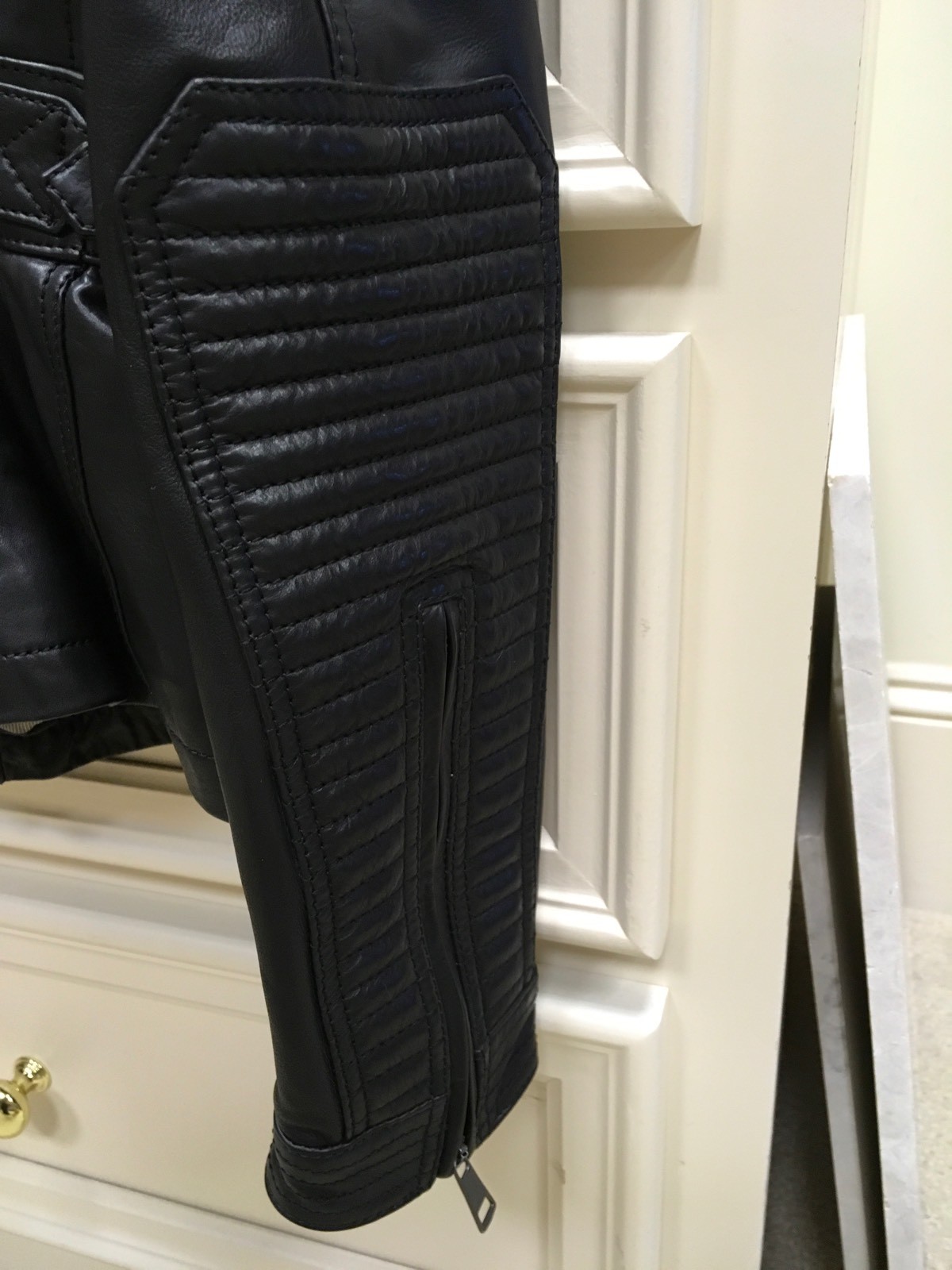 Burberry Brit Chorleywood Women’s Black Leather Peplum Jacket image 3