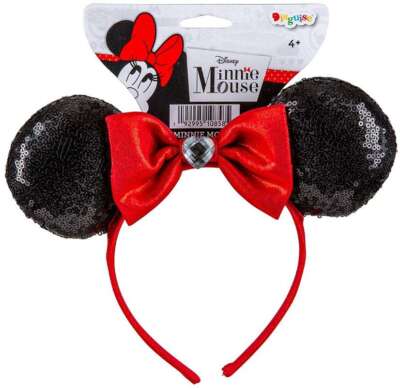 Pailletten Haarband Minnie Mouse Ohren mit Schleife
