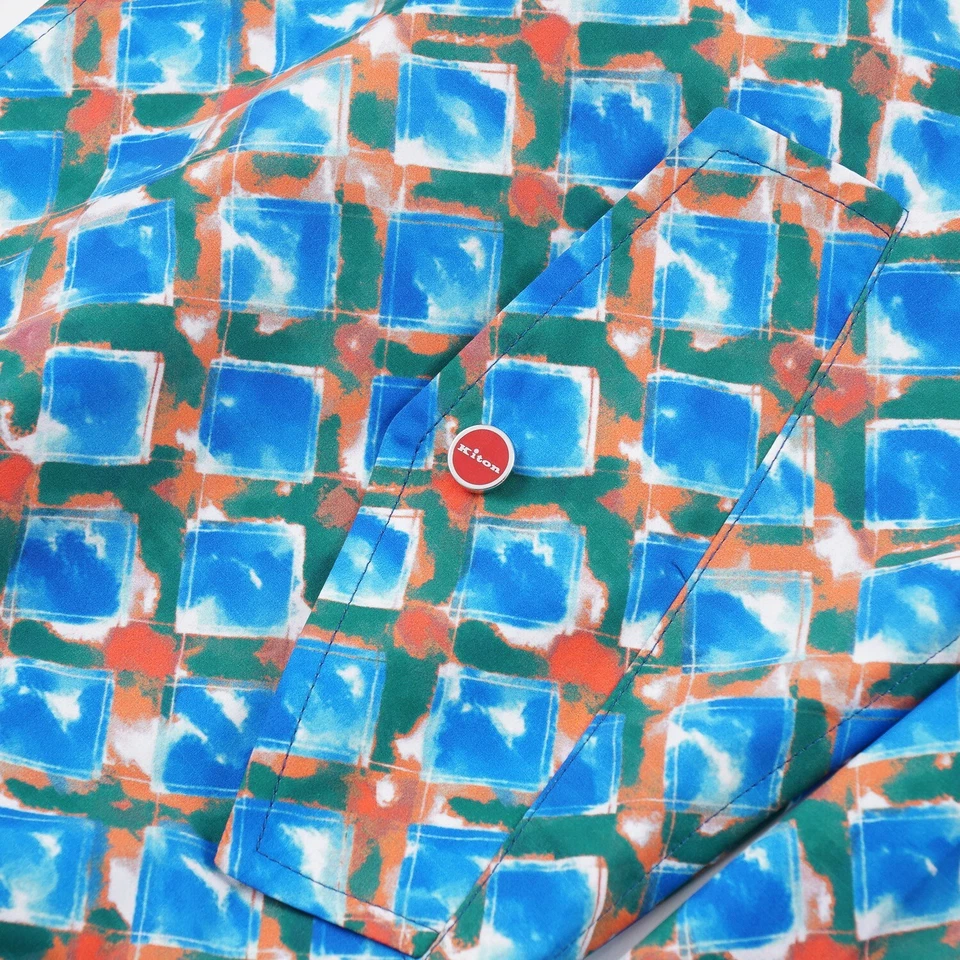 Jaqueta bombardeiro Kiton leve embalável repelente de água impressa M (Eu50) nova com etiquetas - Imagem 2 de 4