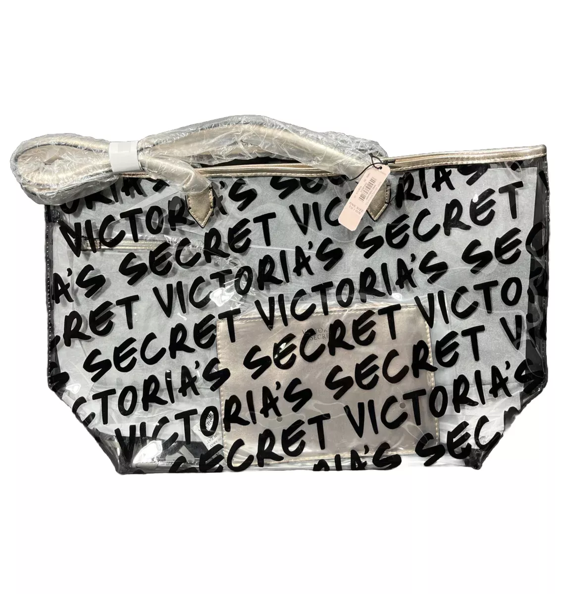 Victoria's Secret, Bags, Victorias Secret Clear Logo Graffiti Tote