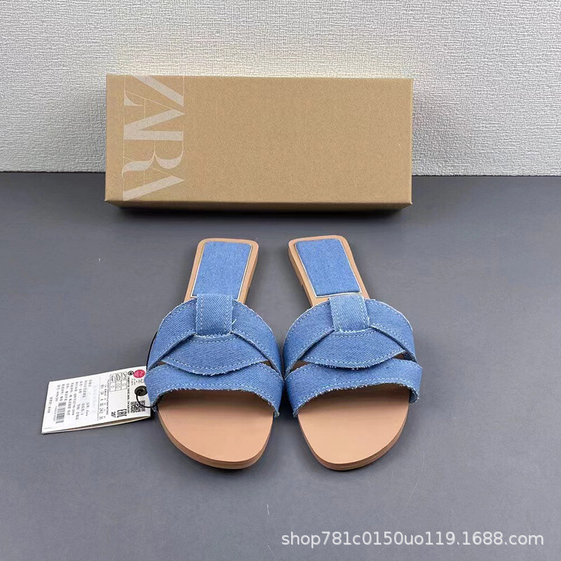 PANTOFOLA D’ORO ZARA estate scarpe donna ballerine sandali pantofole scarpe da spiaggia vuote punta aperta