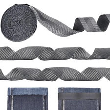 Iron-On Instant Hem Tape,16.4 Ft Trousers Edge Modified Strips, Permanent No Sew