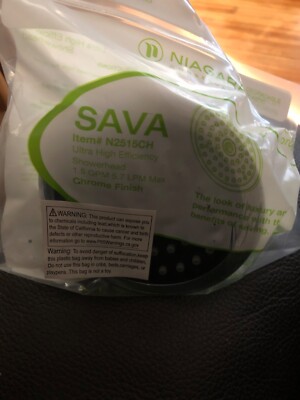 New Niagra - Sava Ultra High Efficiency  Shower Head, Item #N2515CH, Brand New