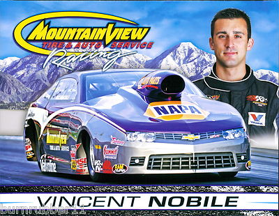 2015 VINCENT NOBILE ''MOUNTAIN VIEW / NAPA'' NHRA PRO STOCK HANDOUT/POSTCARD 
