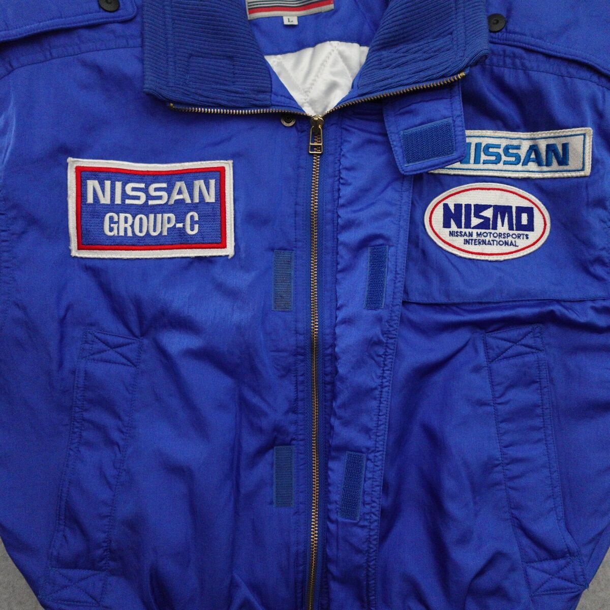 NISSAN NISMO Group C Nylon Jacket L Blue Motorsports NISSAN NISMO Group C Nylon Jacket L Blue Motorsports