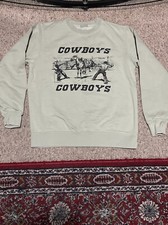 John Galt Brandy Melville Cowboys Mint Green Crew Neck Sweatshirt Measure Size M