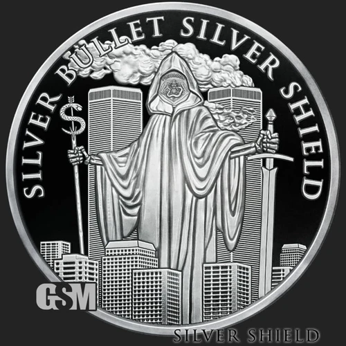 2023 Looming Shadow Proof  "IN-HAND" 1OZ .999 Silver Shield - Penta-CON 9/11 AG