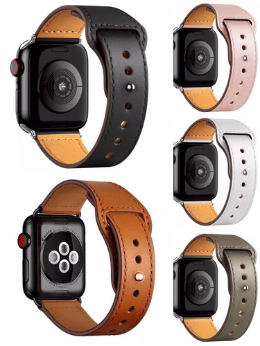 Genuine Leather Apple Watch Band Strap for iwatch Series123456,SE 38/40mm 42/44m - Picture 2 of 15