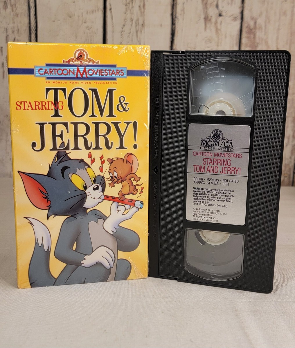 Tom And Jerry Cartoon MovieStars VHS 1988 MGM TESTED VG