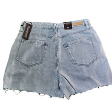 Blank NYC Womens Shorts Size 28 Denim Blue Raw Hem Cotton Cut-out  57.00