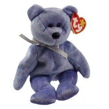 TY Beanie Baby - CLUBBY 2 the Platinum Bear (8.5 inch) - MWMTs Stuffed Animal