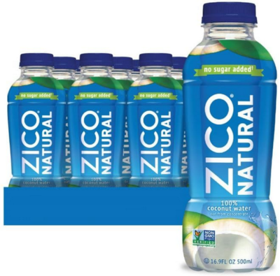 ZICO Natural 100% Coconut Water Drink No Sugar Gluten Free