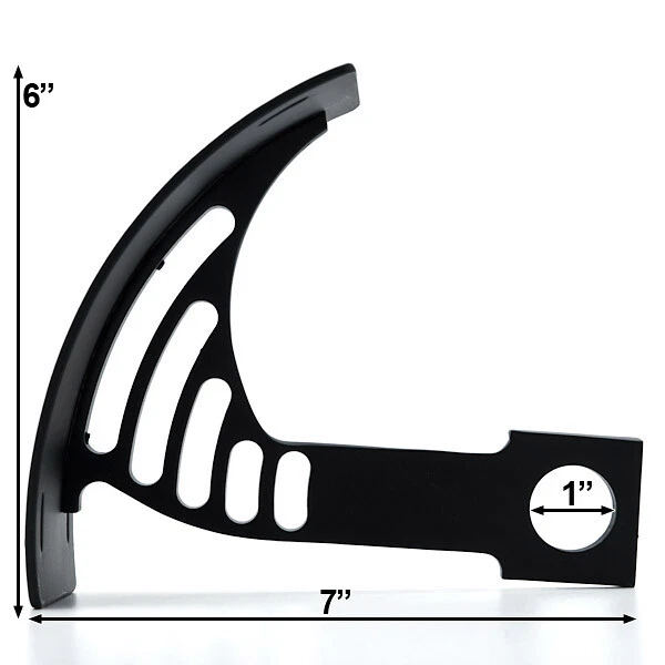Soporte de etiqueta de matrícula de montaje de brazo oscilante de eje negro CNC Kawasaki BMW Harley Foto 3 de 4