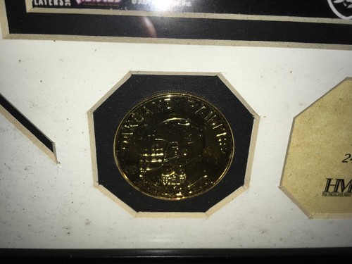 oakland raiders team stars photograph and 24kt gold overlay medallion - Picture 4 of 6