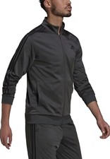 Adidas Men Size M Warm-Up Training Track Tricot Full Zip Jacket Dark Gray