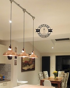 3 X Copper Vintage Hanging Ceiling Table Light Ing Image Is Loading 3 X Copper Vintage Hanging Ceiling Table