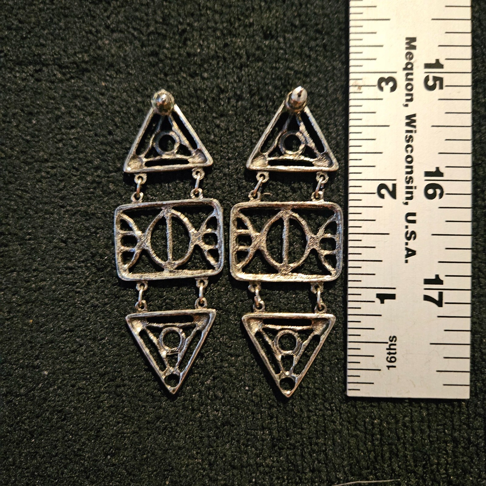 OMNIA Triangular Trinity Aged/Blackened Silver To… - image 2