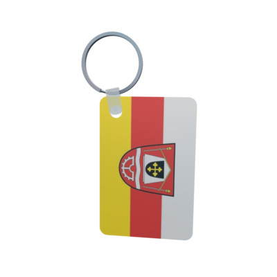 Schlüsselanhänger Flagge Fahne Kissing Alu 40 x 57 mm