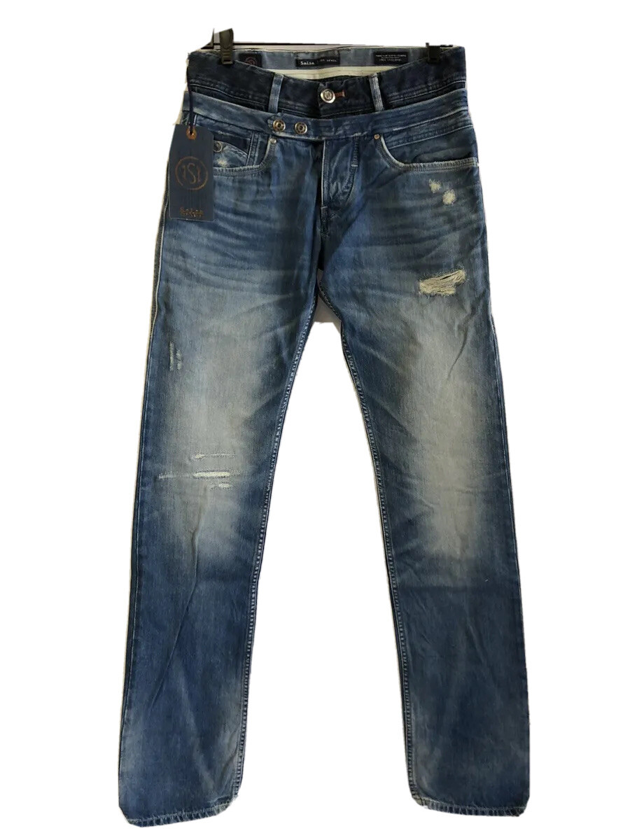 Jean Droit Femme Salsa – Taille 36, Bleu, 100% Coton, Neuf Avec étiquettes !