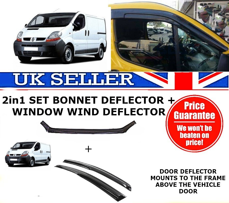 VAUXHALL VIVARO 200114 TRAFIC Wind Rain deflectors & Deflector