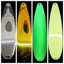 9" Flutter Spoon 4.5 oz 4 Pack Mixed Stripped Bass Rockfish Bluefish Tun Halibut
