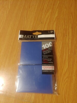 Ultra Pro PRO-Matte Standard Deck Protectors - Pack Of 100 Blue Card Sleeves - View #12