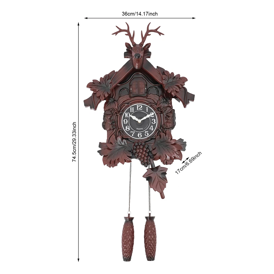 Retro deer head wall clock without dry battery,Wall Clock,Retro Large Wall Clock - Image 4 of 4