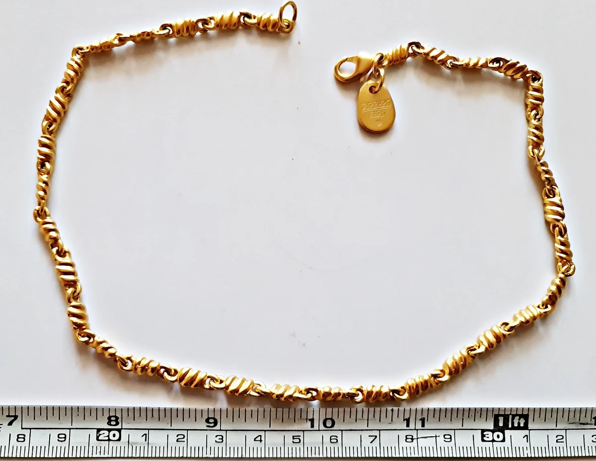 VINTAGE AUTHENTIC DYRBERG KERN CHAIN GOLD TONE METAL NECKLACE eBay