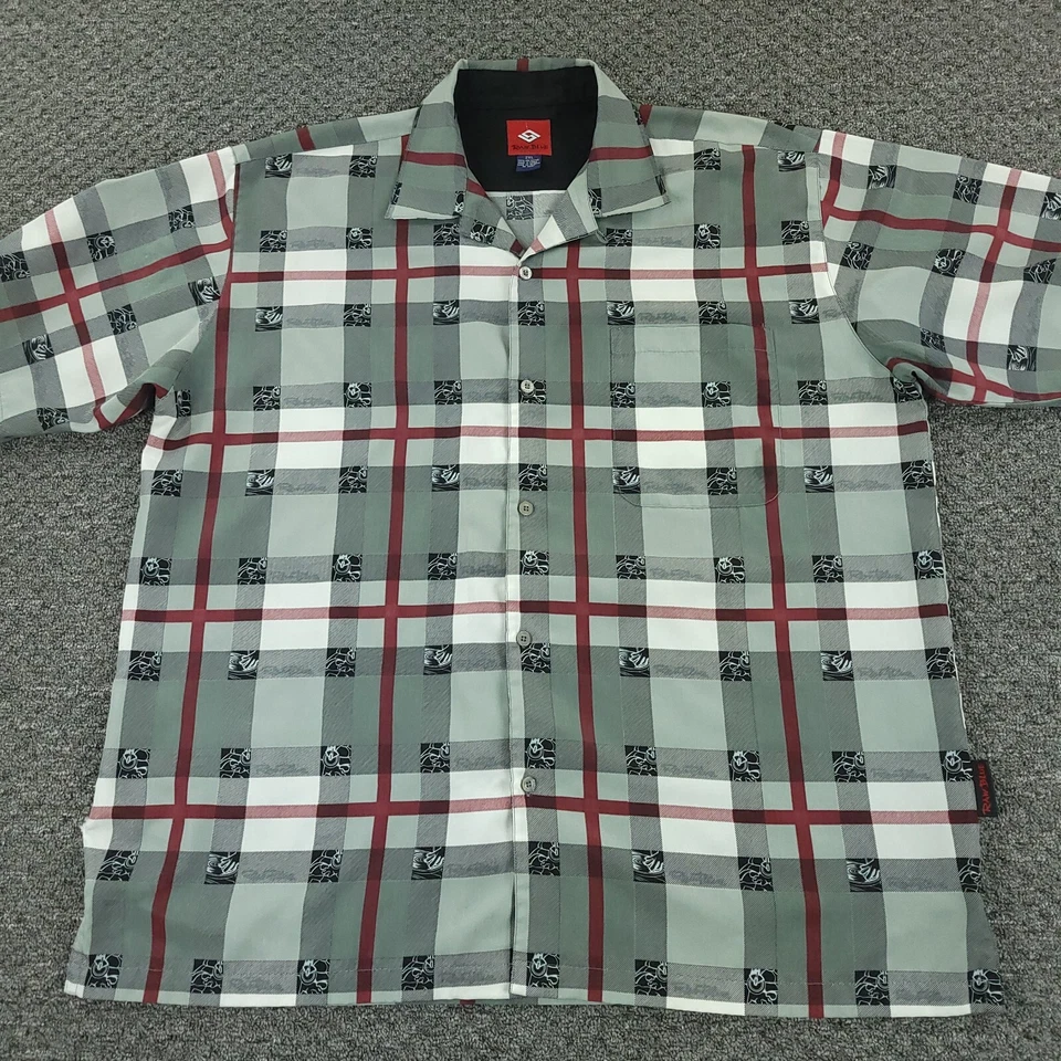 Raw Blue Shirt Mens 2XL XXL Gray Plaid Outdoors Hike Fish Camp Casual Office - Image 2 of 4