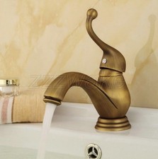 Antique Brass Single Lever Bathroom Faucet Vanity Sink Mixer Tap znf106