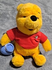 Disney's Winnie The Pooh 1994 Teddy Bear Plush With Honey Pot Mattel Vintage