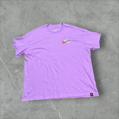 The Nike Tee Men’s Size Xxl Loose Fit Purple 100% Cotton Nike Hoops - Picture 2 of 8