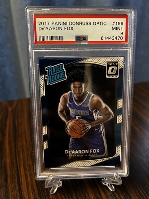 2017 Donruss Optic DE AARON FOX RATED ROOKIE #196 PSA 9 KINGS