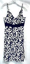 Ann Taylor A Line Special Occasion Silk Sundress Blue, White 4