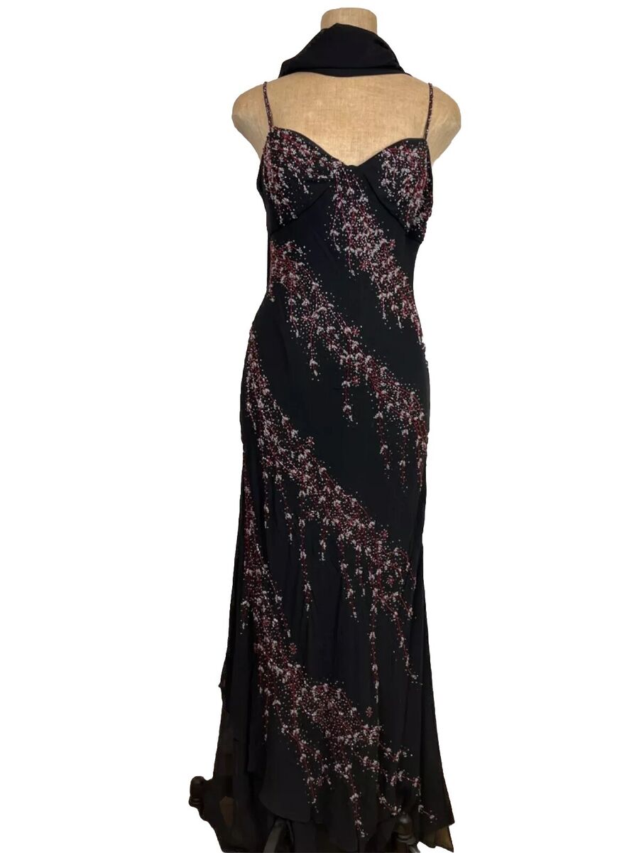 Sue Wong Nocturne Black Beaded Asymmetrical Hem Maxi Dress Sue Wong Nocturne Black Beaded Asymmetrical Hem Maxi Dress
