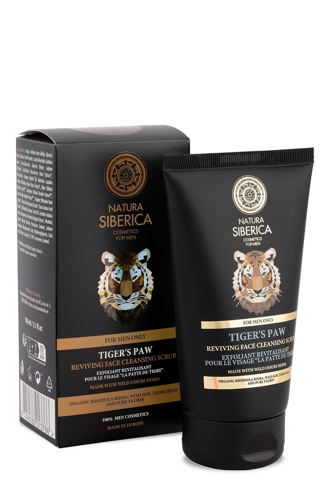 NATURA SIBERICA NS Men Reviving Face Cleansing Scrub Tiger’S Paw, 150 ml