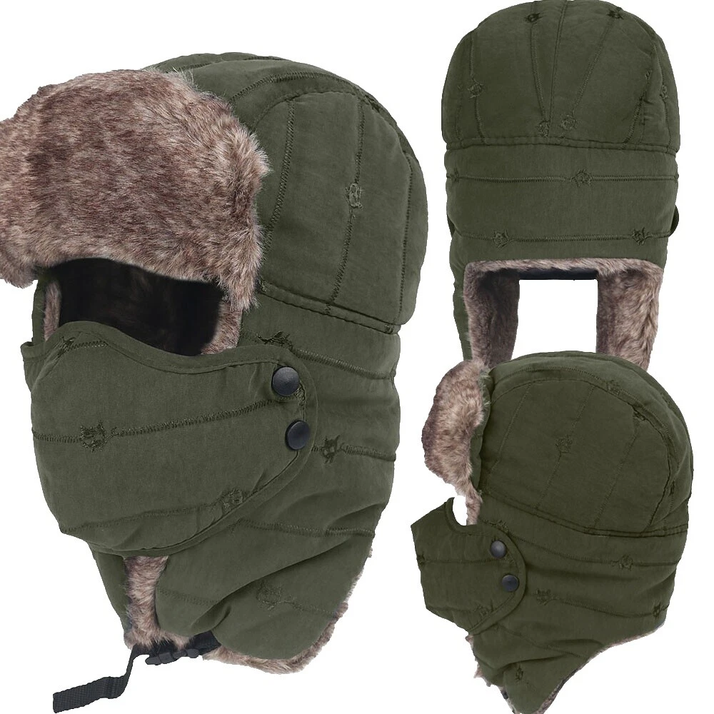 Sombrero de cazador de hombres sólido de piel