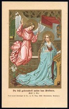 antico santino cromo-holy card  ANNUNCIAZIONE DI MARIA