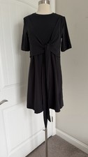 LULULEMON WRAP TIE FRONT SHORT SLEEVE BLACK DRESS SIZE 6