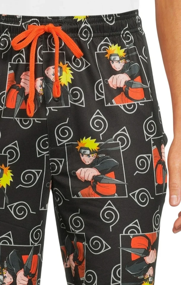 Pantalones para dormir Naruto Shippuden para hombre con bolsillos suaves calce cómodo elige la talla Foto 3 de 4