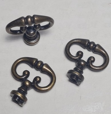 Landhaus  Schlüssel-Knopf  bronce  rustikal Metall Griff brüniert Küche