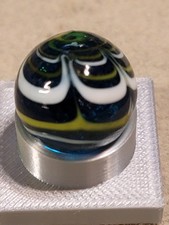 Contemporary Beautiful Hand Made Glass Marble With Swirling Design .15mm