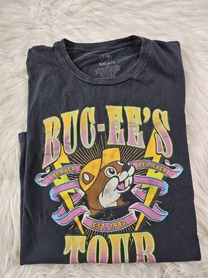 Bucees Buc-ees 1982 2022 Tour Black Short Sleeve T Shirt Size L