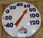 Vintage 1950's 18" Standard Oil Gas Station Thermometer with Glass Face!!!!!