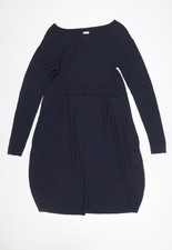 By Basics Women Navy Long Sleeve Knee Length A-Line Dress M