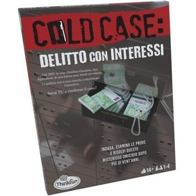 KRIMINALITÄT MIT INTERESSEN Ermittlungsspiel COLD CASE think fun IN ITALIENISCH Alter 14