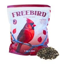 Wild Bird Seed for Outside Feeders by Freebird - Songbird Blend with Sunflower,