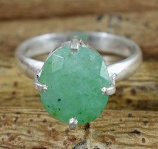 Certified Natural Green Emerald 9.30 Ct Oval Gemstone Men's Ring New Year Sale