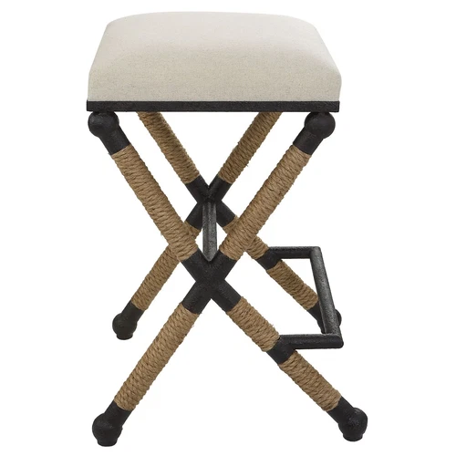 Uttermost Firth Rustic Oatmeal Counter Stool - Picture 5 of 6